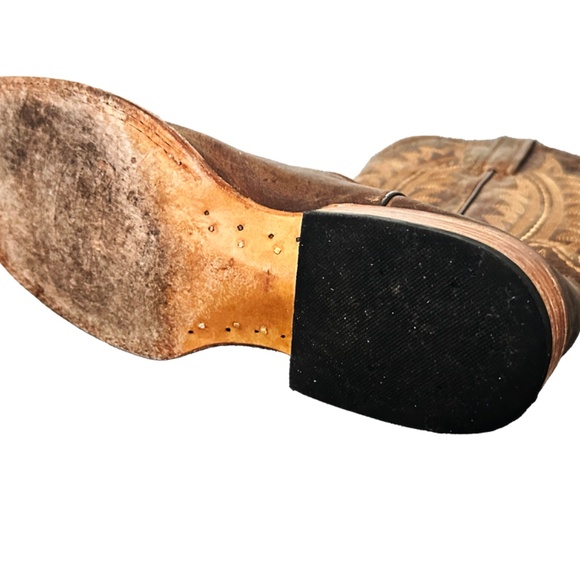 J.B. Dillon Classic Western Cowboy Boots – Brown Leather – Made in Mexico